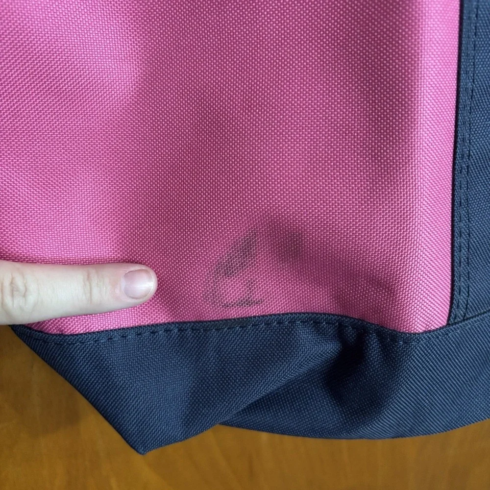 Samsonite Canvas Weekender Yacht Travel Tote Bag Foldable Pink Navy Large 25x15
